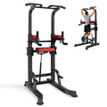 VEVOR Pull Up Bar, 330 LBS Power Tower Dip Station,With pallet/With butterfly arm, Workout Dip Station with H-Shaped Stable Base & Assistance Platform, Adjustable 9 Level / 12 Level Height Pullup Stand for Back, 3-Level / 4-Level Adjustable Elbow Pads