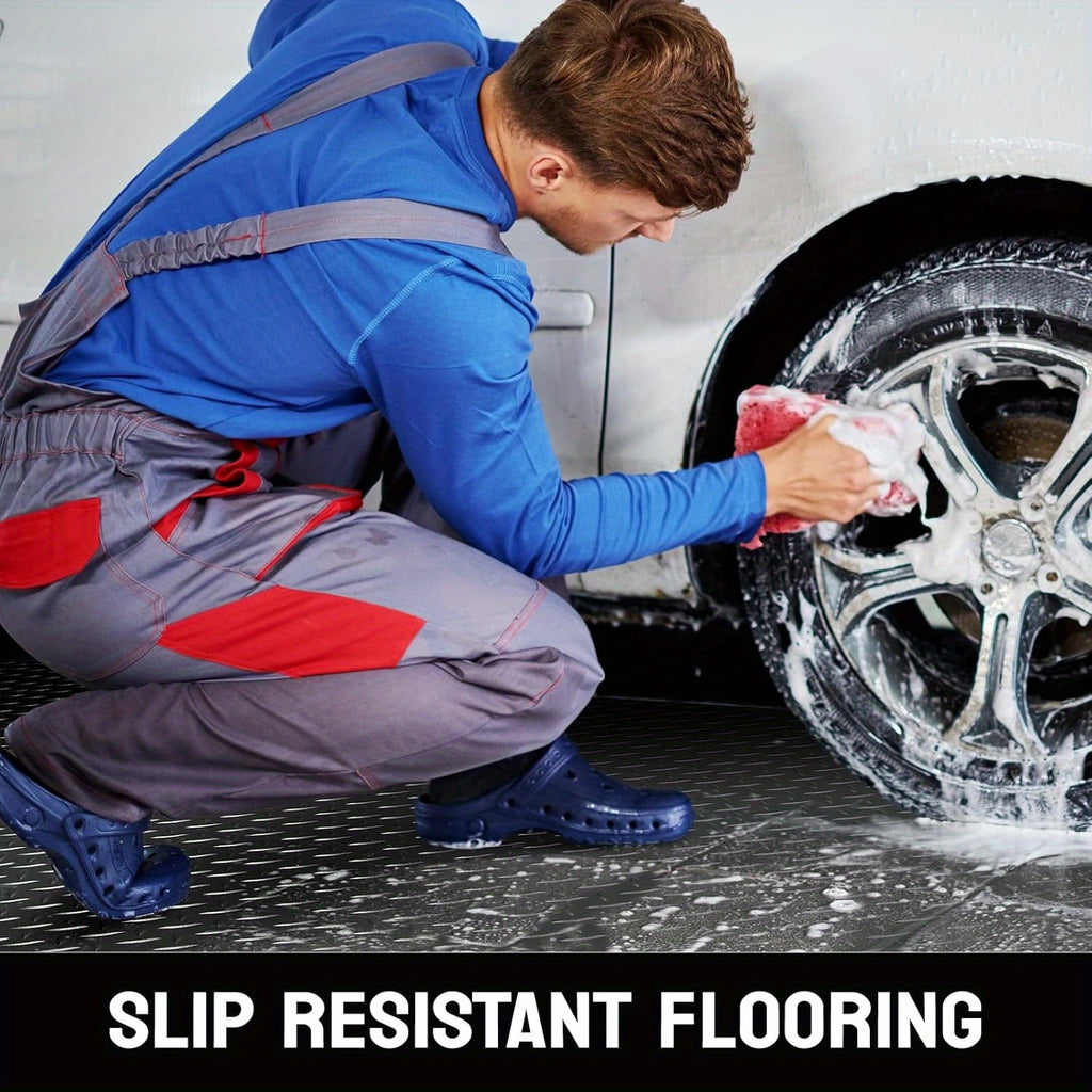 thickened rhombohed-grated PVC garage floor mat for car bottoms, large SUVs, MPVS, and pickup trucks
