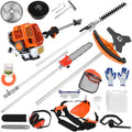 5-in-1 52cc Lawn Mower, Multifunctional Gasoline Lawn Mower, Small Household Irrigation Lawn Mower, Foldable Handheld Lawn Mower/wheel Edge Machine/mini Lawn Mower, Suitable for Lawns