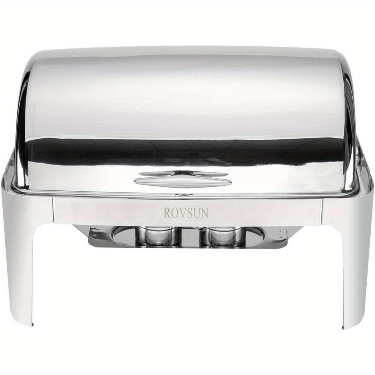 Chafing Dish Buffet Set, 9 Quart Roll Top Stainless Steel Chafer, NSF Rectangular Set with Food Pan, Water Pan and Fuel Holders, for Wedding, Parties, Banquet, Catering Events only for cooking