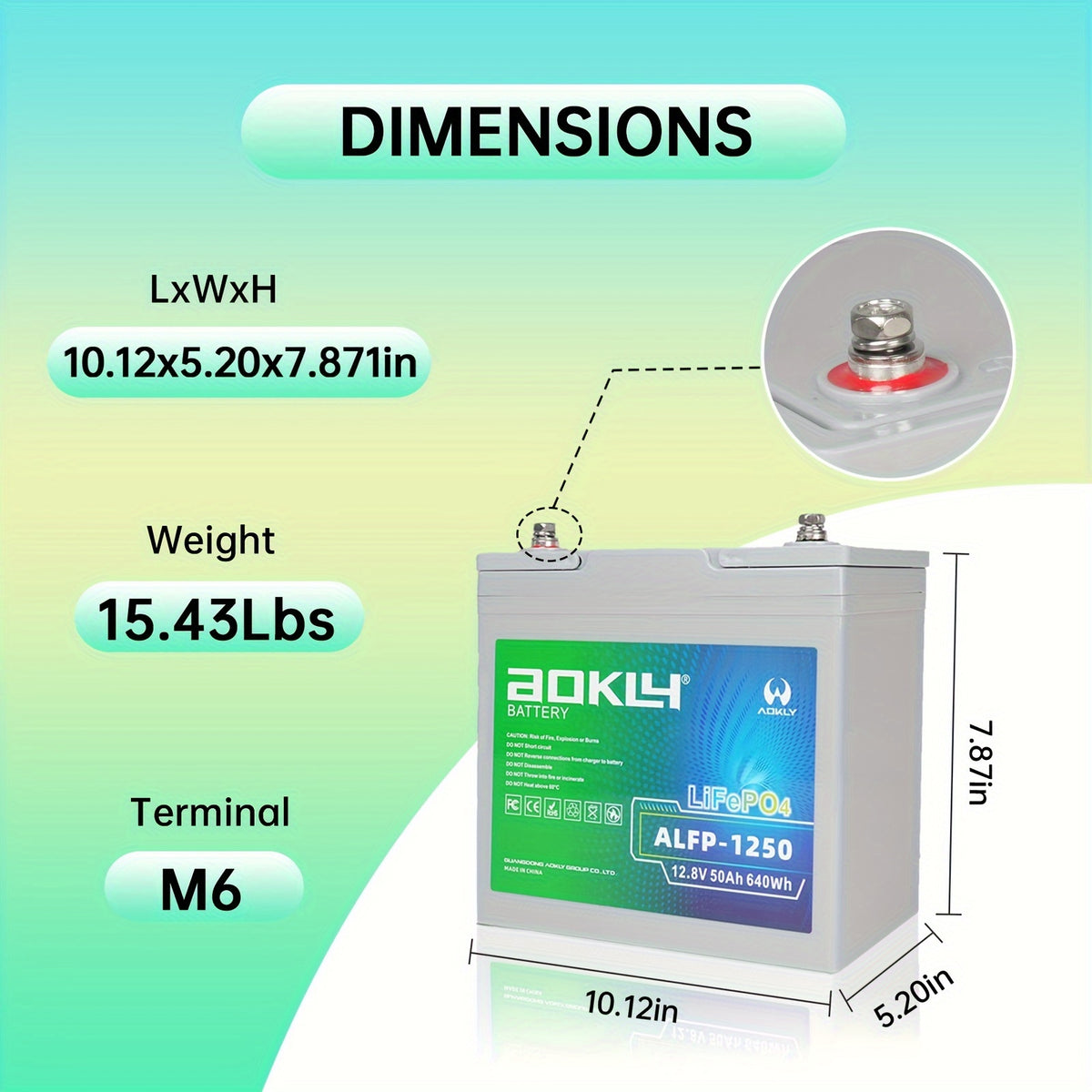 AOKLY 12V Lithium RV Battery with Capacities of 100Ah Or 150Ah, Designed for Deep Cycle Use, Suitable for Off-Grid Power Applications in Homes And Outdoor Settings, And Compatible with Solar Panels