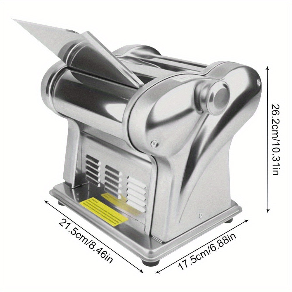 Electric Automatic Pasta Maker & Noodle Press - Stainless Steel Dough Sheeter Machine with Adjustable Thickness, Heavy-Duty for /Commercial Use Suitable for Noodles, Dumpling Wrappers, Wontons, Pancakes