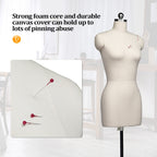 Bonnlo Female Sewing Mannequin, Size 6 Professional Dress Form for Display and Tailor Design, Height Adjustable Torso with Stable Metal Base