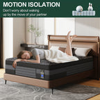 12/14 Inch Queen Size Mattress, King Size Mattress, Full Size Mattress, Twin Mattress in a Box with Memory Foam And Individual Pocket Springs, Motion Isolation, Pressure Relief, Medium Firm Feel, Cool And Comfortable Sleep, Edge