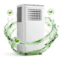 Compact Portable Air Conditioner, Smallest AC Unit with Powerful Cooling, Multi-Speed Fan, Dehumidifier, 24H Timer, Remote Control, Washable Filter & Wheels for Bedroom, Room, Office, Apartment