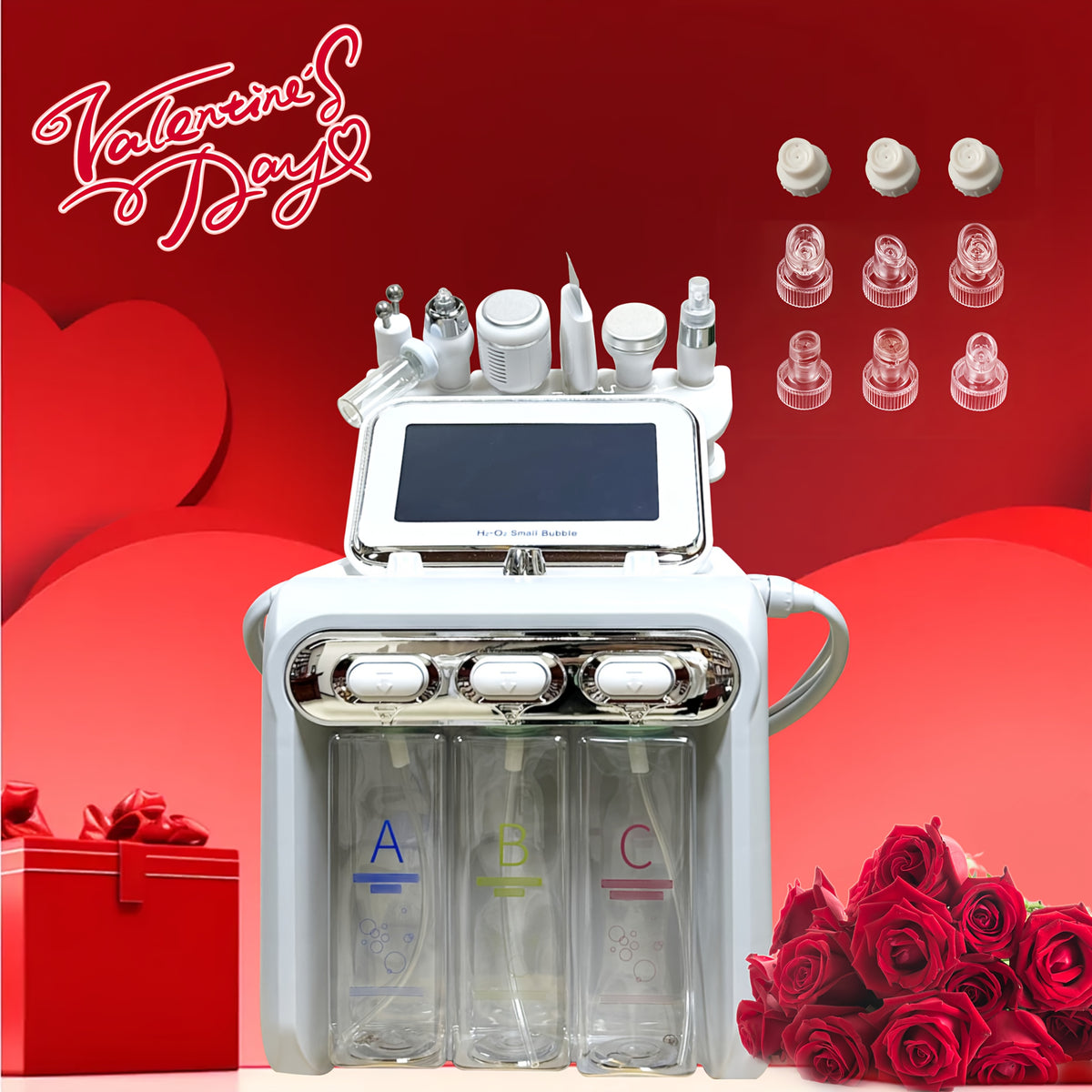 6in 1 Hydroxyl Facial Skin Cleansing Machine for Beauty Salon Home Use Multi-functional Facial Spa Beauty Instrument