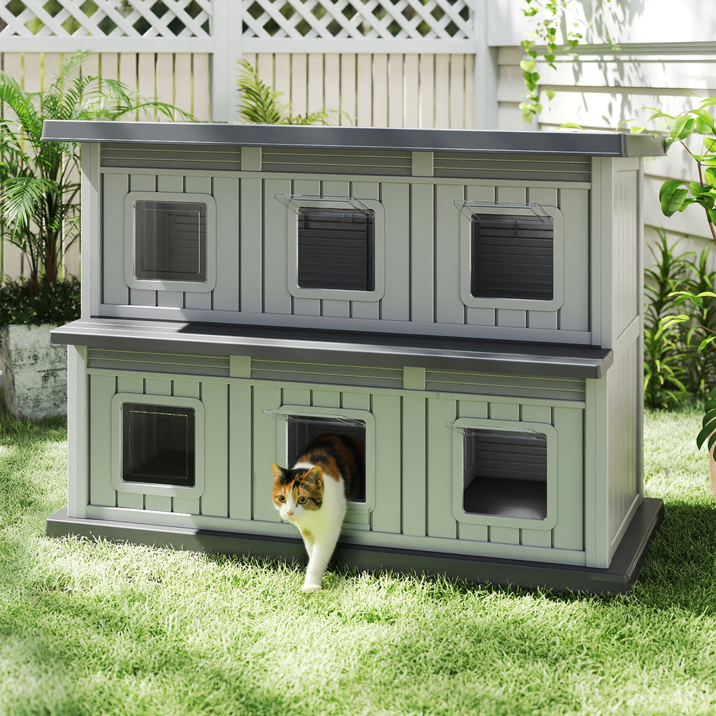 Double-layered Stray Cat Shelter, Suitable For Both Indoor And Outdoor Use, Providing A Windproof And Warm Shelter, Sturdy And Resistant To Scratching And Biting, Capable Of Accommodating Multiple Pets, Ducks, Chickens, Perfect Gift For Christmas