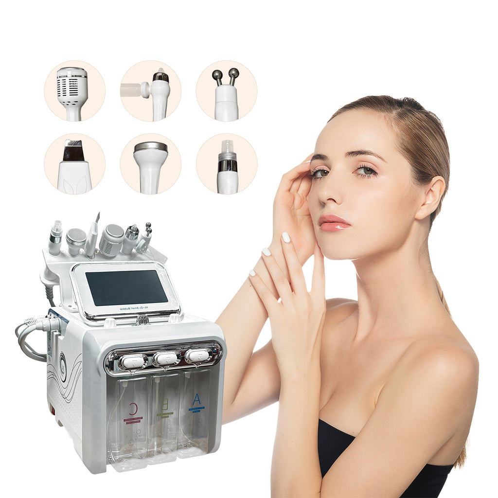 6in 1 Hydroxyl Facial Skin Cleansing Machine for Beauty Salon Home Use Multi-functional Facial Spa Beauty Instrument