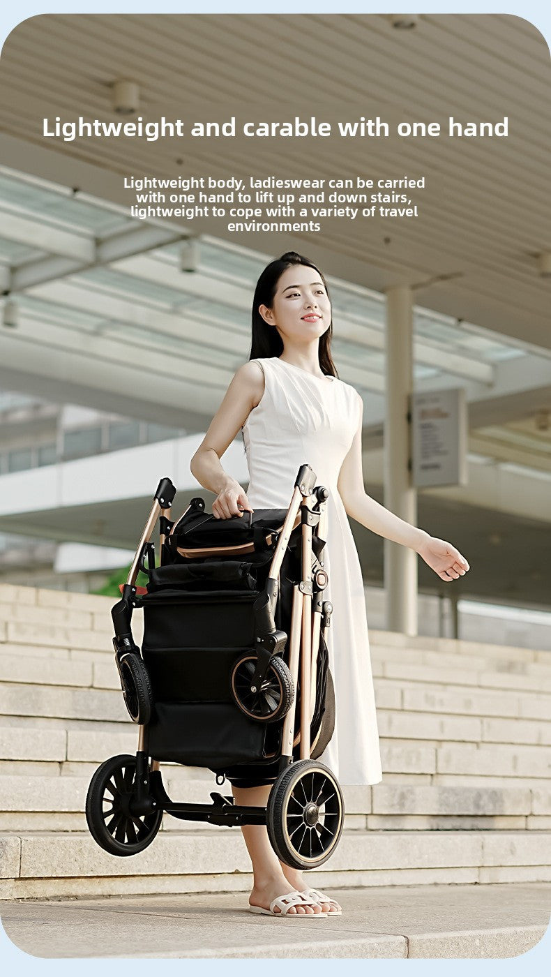Lightweight Travel Baby Stroller - Quick Folding Design, Adjustable Backrest, Durable Fabric, Compact And Easy to Transport.