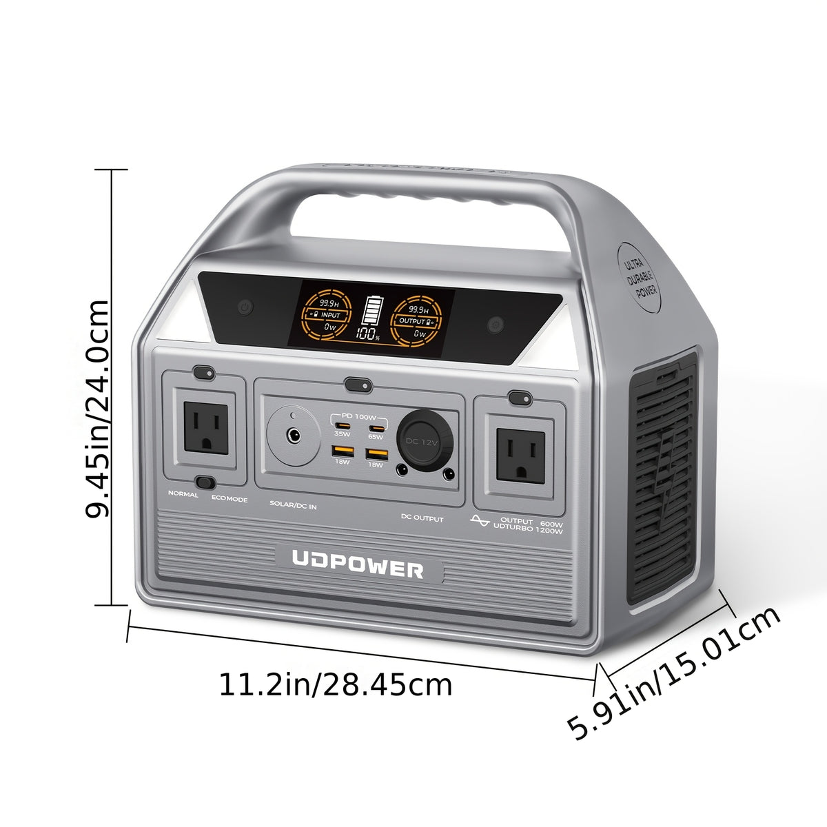 [ Labor Day Discount Preview ] 200W/400W/600W/1200W UDPOWER Portable Power Station, Equipped with Fast Charging, 192Wh/256Wh/596Wh/1191Wh Battery Solar Generator, Suitable for Home Use, Outdoor Travel, Equipped with a 300W Lumen Illuminating Lamp