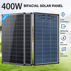 Bifacial Solar Panel Set, 400W Four-Panel Configuration for Rooftop, Farm, RV and Off-Grid Power Systems