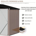 Outdoor Storage Shed with Padlock-Ready Doors and Sloped Roof for Garden Tools, Bikes or Seasonal Item Storage