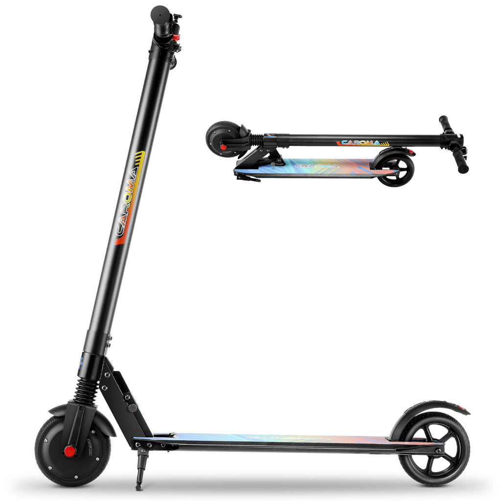 Caroma Rated 250W ( Peak 420W ) Electric Scooter, 15.5-25 Miles Range & 15.5-20 Mph, LED Display, Dual Braking System, Foldable Commute Electric Scooter