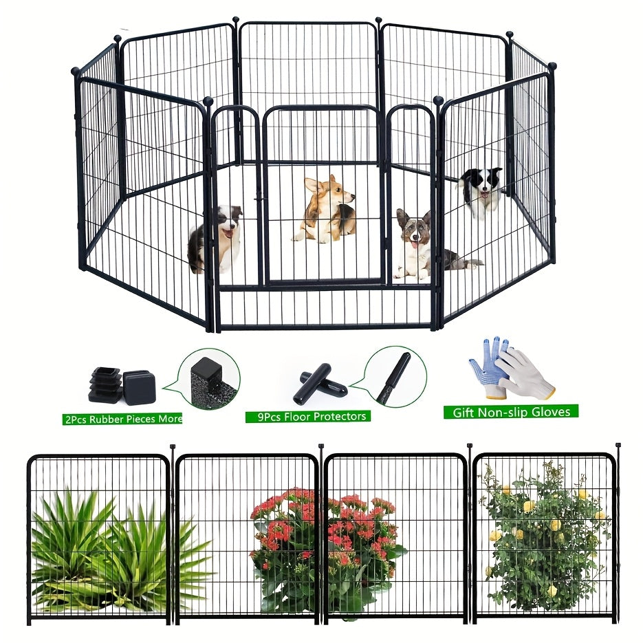 Courtyard Fence Decoration Fence Painting Circle Fence Courtyard Wall Metal Fence Pet Outdoor Fence