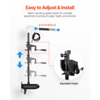 86lb 24V Thrust Electric Trolling Motor Saltwater Trolling Boat Engine for Kayak