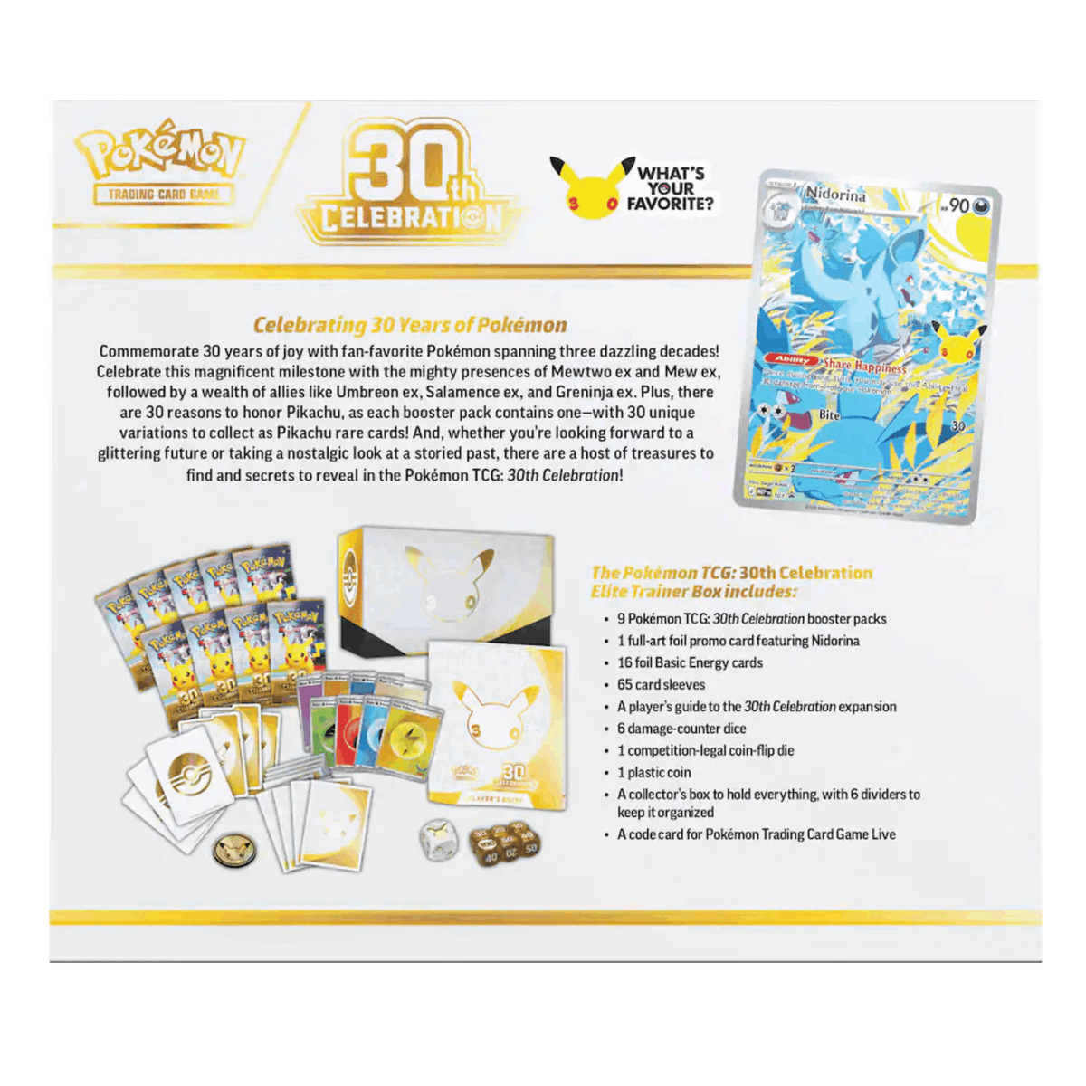 Pokémon - Trading Card Game: 30th Celebration Elite Trainer Box