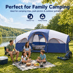 8-Person Family Camping Tent with Removable Two-Room Divider for Quick Outdoor Setup and Open Views