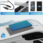 Werchtay 200W Solar Panel, 12V Monocrystalline High-conversion Photovoltaic Modules, Suitable for Off-grid Systems Such As RVs, Home Battery Charging, Stadiums, And Industrial Power Applications(100W*2/100W*1)
