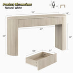 Console Table for Entryway or Behind the Sofa with Two Storage Drawers and a Clean Fluted Front Design