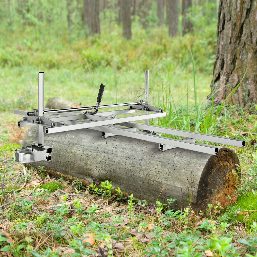 VEVOR Chainsaw Mill and Rail Mill Guide System, Portable Sawmill 14"-36" Guide Bar, 9ft Aluminum Saw Milling Rail Guide with Chainsaw Planking Mill for Woodworkers and Carpenters