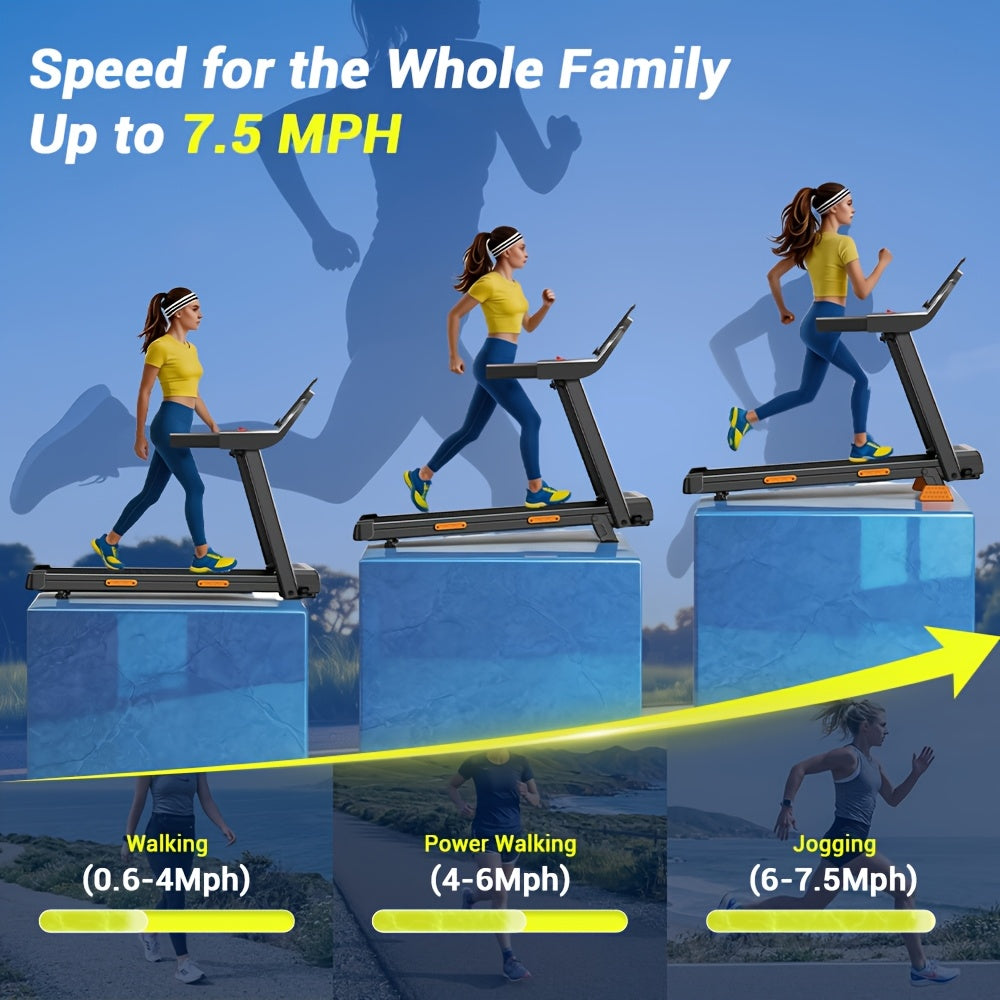 4-in-1 Treadmill with 12% Incline, Portable Treadmills for Home with Handle, Foldable Treadmills for Home and Office, 350Lbs Weight Capacity