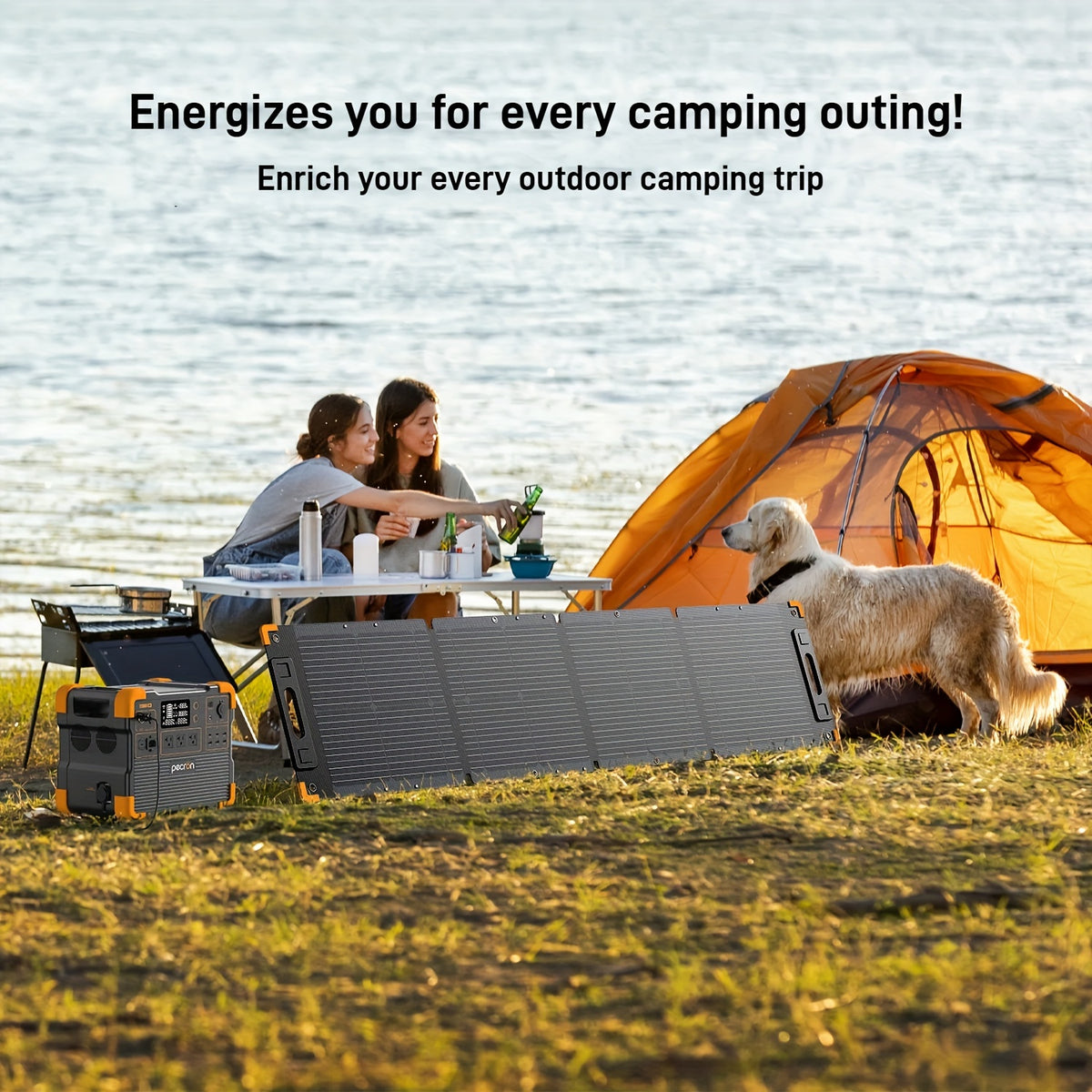 PECRON 100W 19.4V High Conversion Rate with DC5521 Output Connector Portable Monocrystalline Solar Panel, Ultralight Foldable Solar Panel Kit, High Efficiency Solar Charger for Outdoor Camping Home Backup Emergency RV Off-Grid