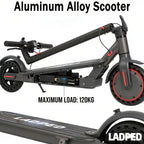 Lightweight Quick Foldable Electric Scooter for Adults, 350W Motor, 8.5 Inch Solid Anti-Slip Tires, APP & LCD Dashboard Control, Dual Brakes Safety Bell, Up to 265LBS Load, Long Range Commuter E-Scooter, Durable Aluminum Alloy Body