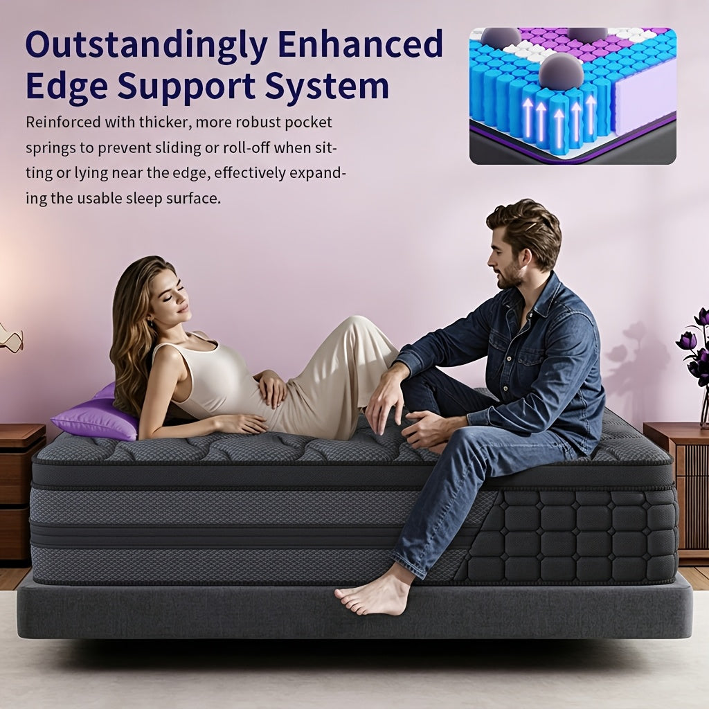 Luxurious Gel Memory Foam Mattress Hypoallergenic, Medium Firmness with European Top Design for Comfortable Sleep - Available in Double, Twin, Full, Queen, King Sizes, Valentine'S Decorations for Home, Furniture for Home