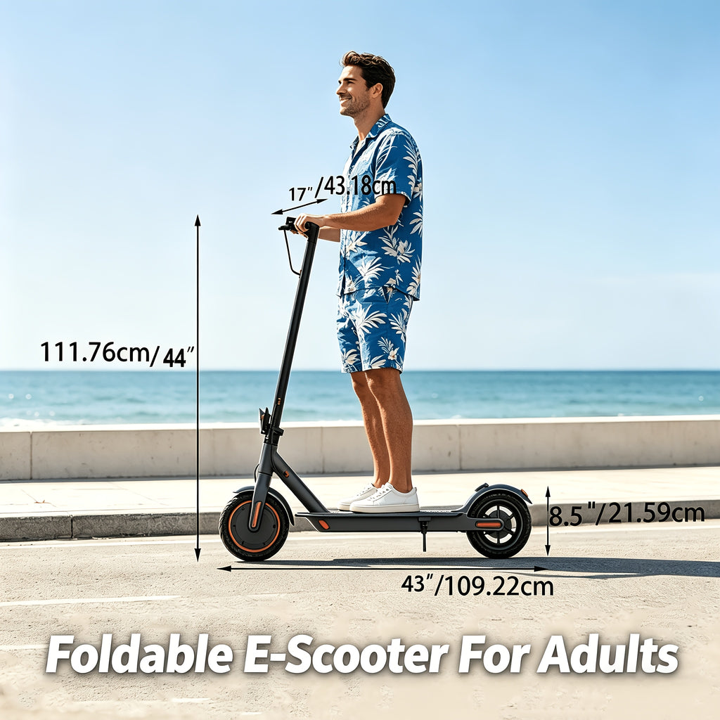 LADPED Commuter Foldable Electric Scooter for Adults, Smart App, 450W/500W Motor, 36V-48V Battery, with 8.5-14inches Tyres, 15-20MPH Speed, LCD Dashboard, LED Headlight Taillight, Integrated Bell, Duty Aluminum Alloy Frame, 265 LBS Weight Limit