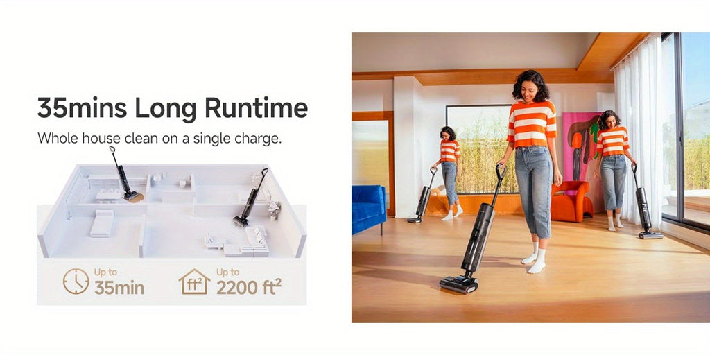 Refurbished DREAME G10 Pro Wet Dry Vacuum Cleaner, Vacuum Mop All In One with Auto Self-Cleaning, Floor Cleaner Machine for Hard Floor, 35 Mins Runtime, Edge Cleaning, Self-Propelled Vacuum Mop Combo