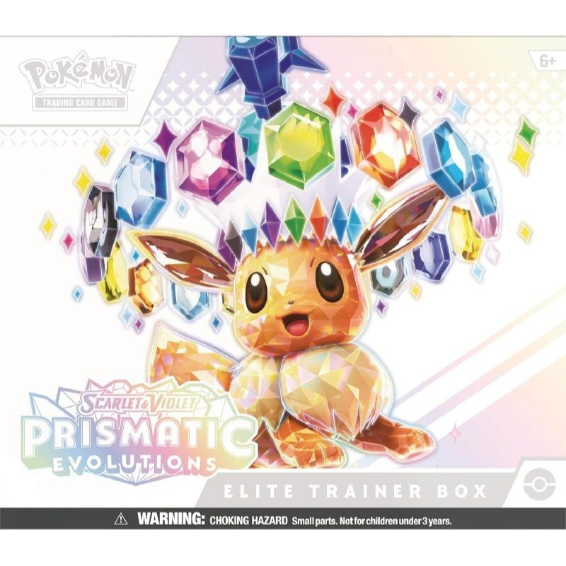 Pokemon TCG: Scarlet & Violet Prismatic Evolutions Elite Trainer Box - 9 Booster Packs - 1 Promo Card - FACTORY FLAWED/DAMAGED